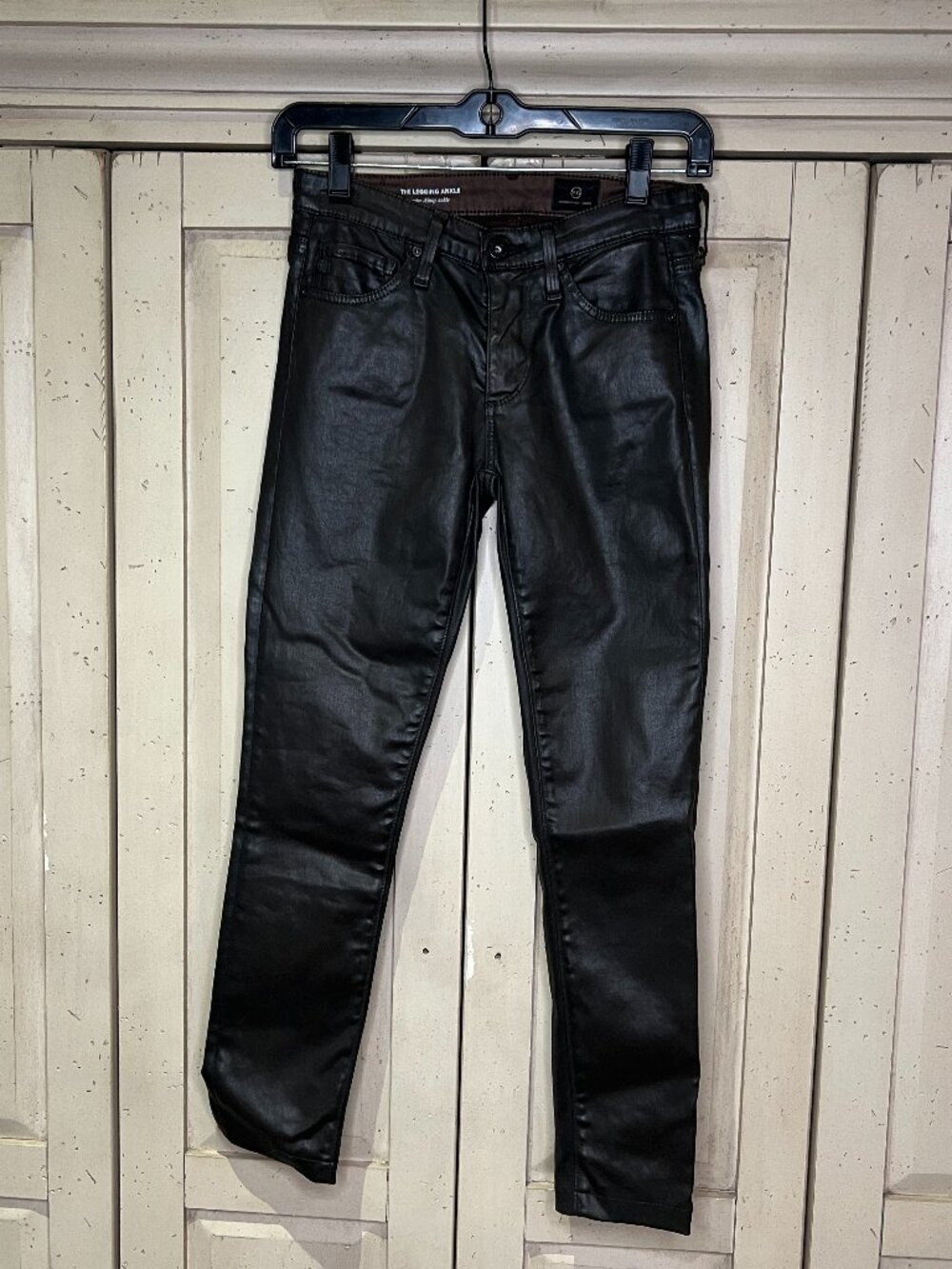 AG Adriano Goldschmied The Legging Ankle Vintage Leatherette Coated Jeans 23R